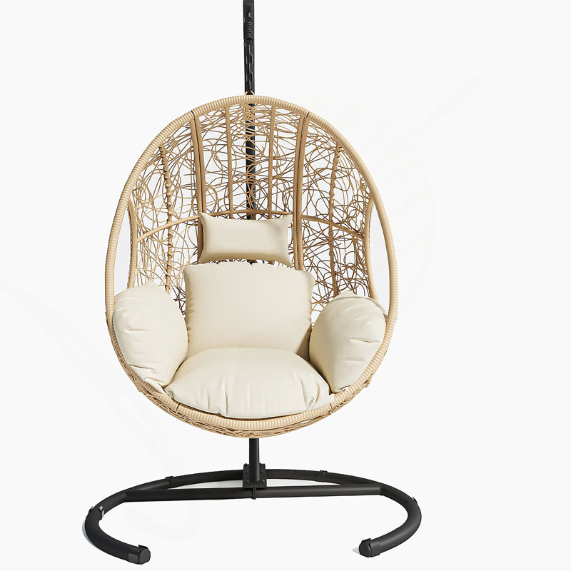 Chaise suspendue confortable en osier pour la détente et les loisirs