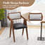 Ensemble de 4 chaises d'appoint modernes avec coussins de siège et dossier en sherpa Leathaire-844504733-844504734