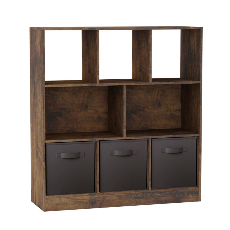 95.3cm H x 88.8cm W Cube Bookcase, Black