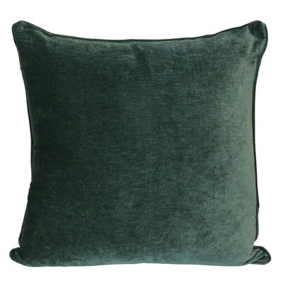 Crushed Velvet Pillow - Deep Forest Green - 24" x 24"