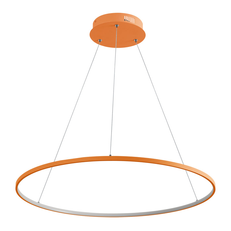 Odin 1-Light LED Unique / Statement Chandelier, 0.75" H x 34.88" W x 34.88" D, Orange