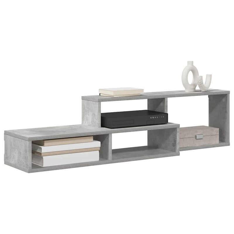 TV Stand, 28.5cm H x 120cm L x 25cm W, Light Grey