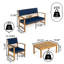 Ensemble de conversation d'extérieur en bois d'acacia 4 pièces Barclay-244086962