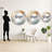 Golden And Blue Beach Tranquility IV - Beach Wall Mirror, Beige Round Decorative Mirror, Printed Metal Art-99623561