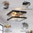 Deanna 3-Light 11" Modern Lantern Glass Flush Mount with Metal Frame