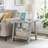 Contemporary Wood Shelf End Table, Gray