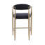 Ensemble de 2 tabourets de bar Modern Modern de style tabouret haut rembourré avec structure / dossier / accoudoirs en métal pour la cuisine / la maison / la salle à manger