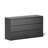 Parleen 52" W 6 Drawer Black Dresser - Wood Bedroom Dresser, Double Dresser for Bedroom -1690680991