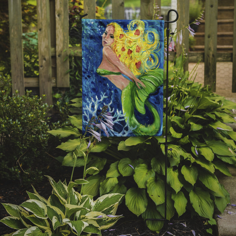Drapeau de jardin 2 côtés blonde sirène