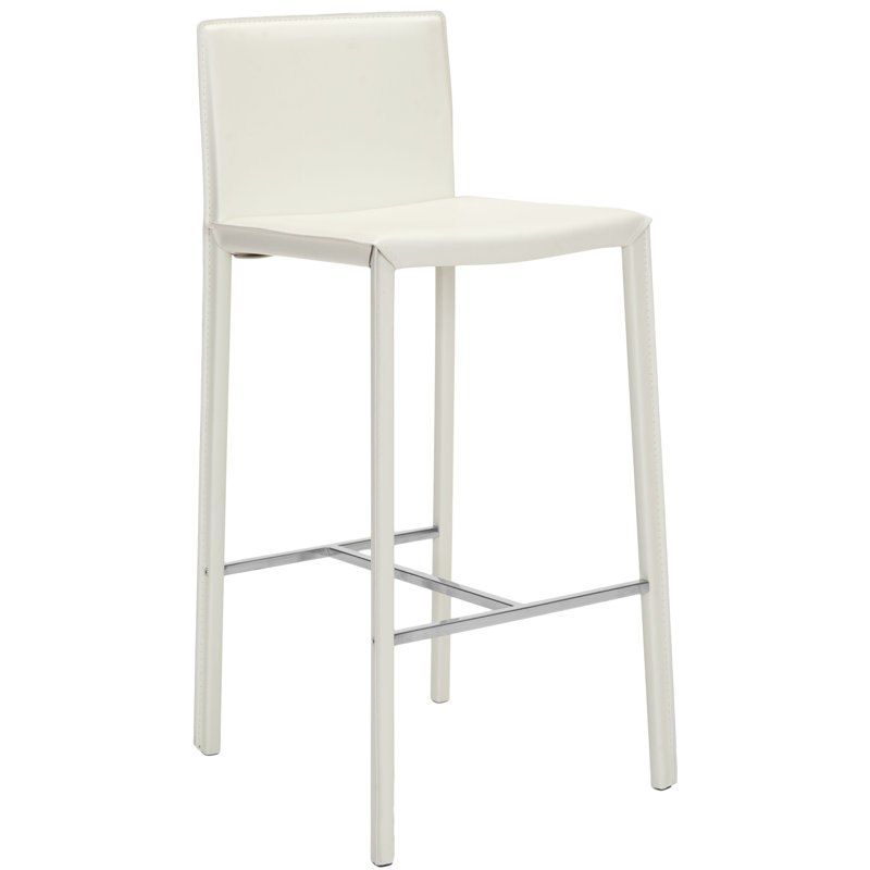 Tabouret de bar et de comptoir Anneriet, Blanc, Tabouret de bar (assise de 30 po de hauteur)
