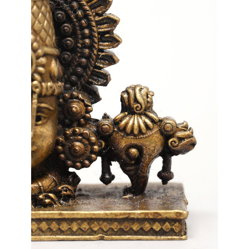 Petit buste de Tirupati Balaji de 2 pouces avec symboles Vaishnava, idéal pour les pujas