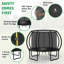 Trampoline récréatif pour enfants 10 pi avec enceinte de sécurité - intérieur et extérieur - bleu-113374199