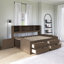 Lit de jour en bois avec 2 armoires, 4 tiroirs-739711794