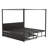 Emenie Queen Size Metal Canopy Platform Bed with Twin Size Trundle and 3 Drawers-1083768284