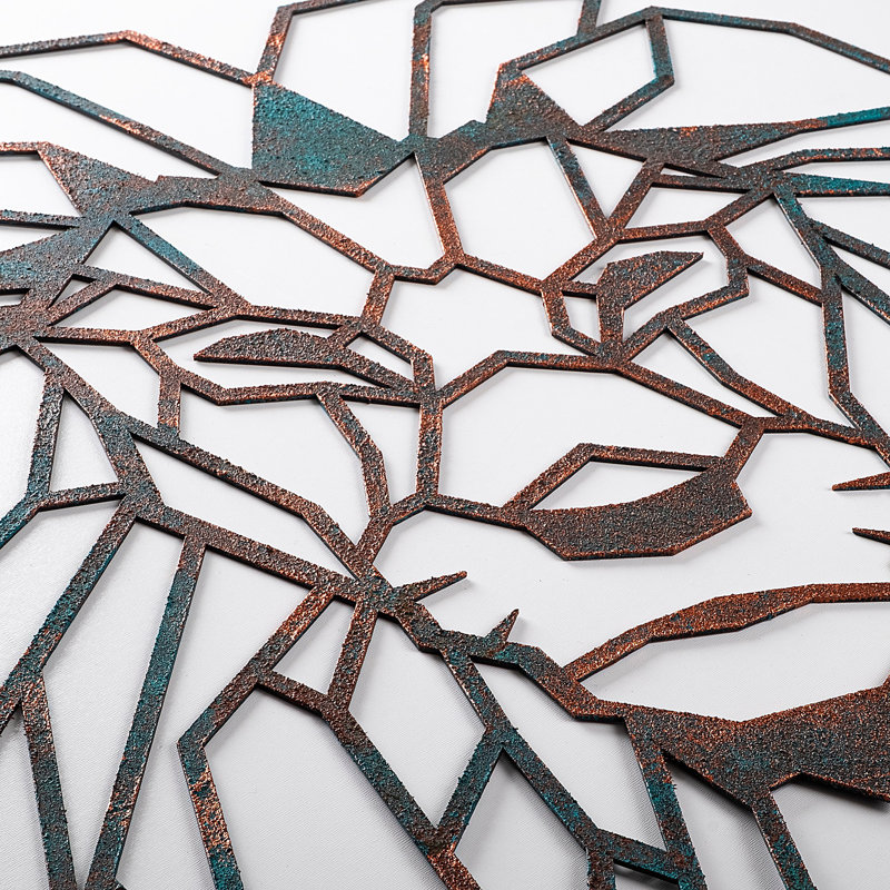 Hand-Painted Decorative Metal Wall Accessory, 15.7 x 19.7 inches | 100% Metal, Thickness: 0.06 inches | Unique Color Tones & Textures, Perfect for Home Decor & Art Enthusiasts | Lightweight at 1.6 lbs