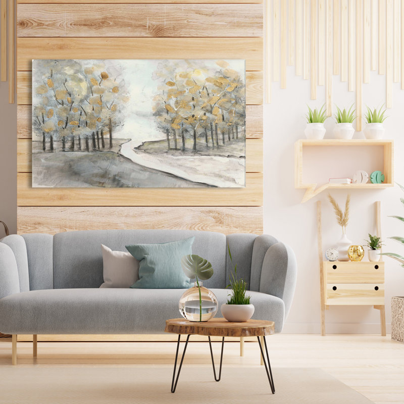 Golden Grove par Susan Jill - Peinture, L 30 po x H 18 po, Toile tendue