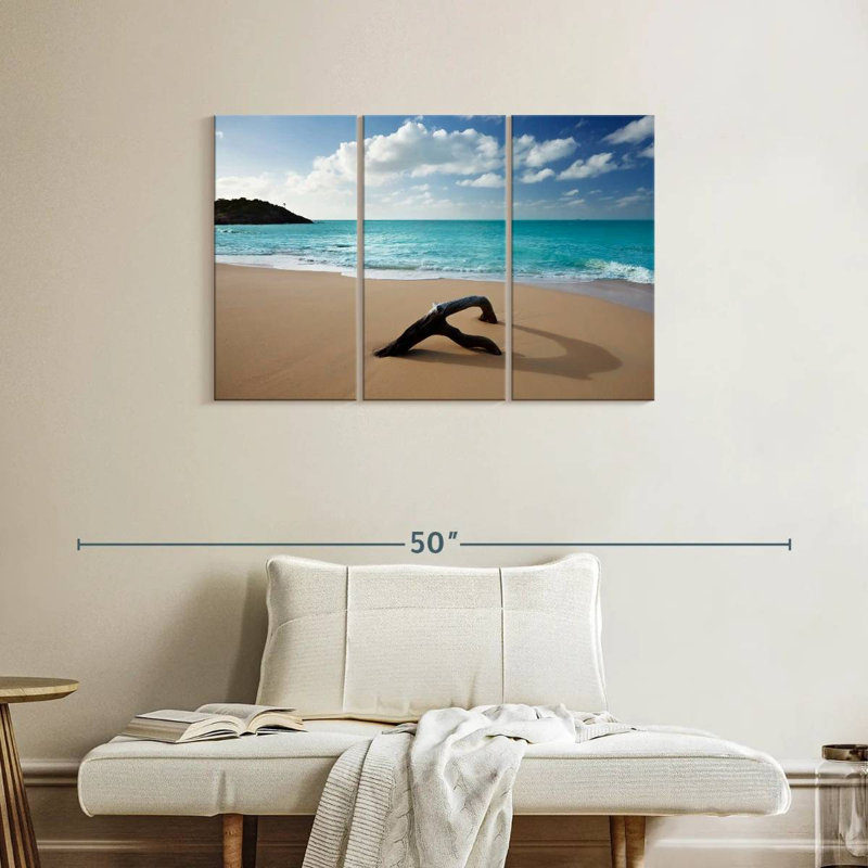 Gillard Driftwood sur la plage des Caraïbes, H 24 po x l 38 po