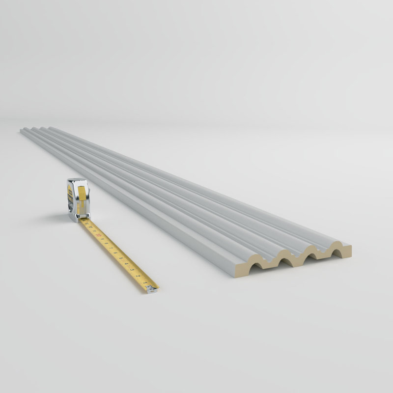 Gray Urethane Decorative Fluted Casing Set