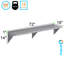 Tablette murale 16 po x 72 po en acier inoxydable