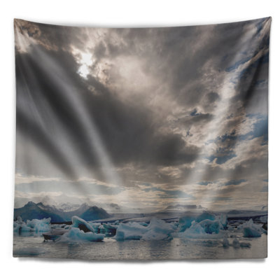 Tapisserie paysage lagon de Jokulsarlon