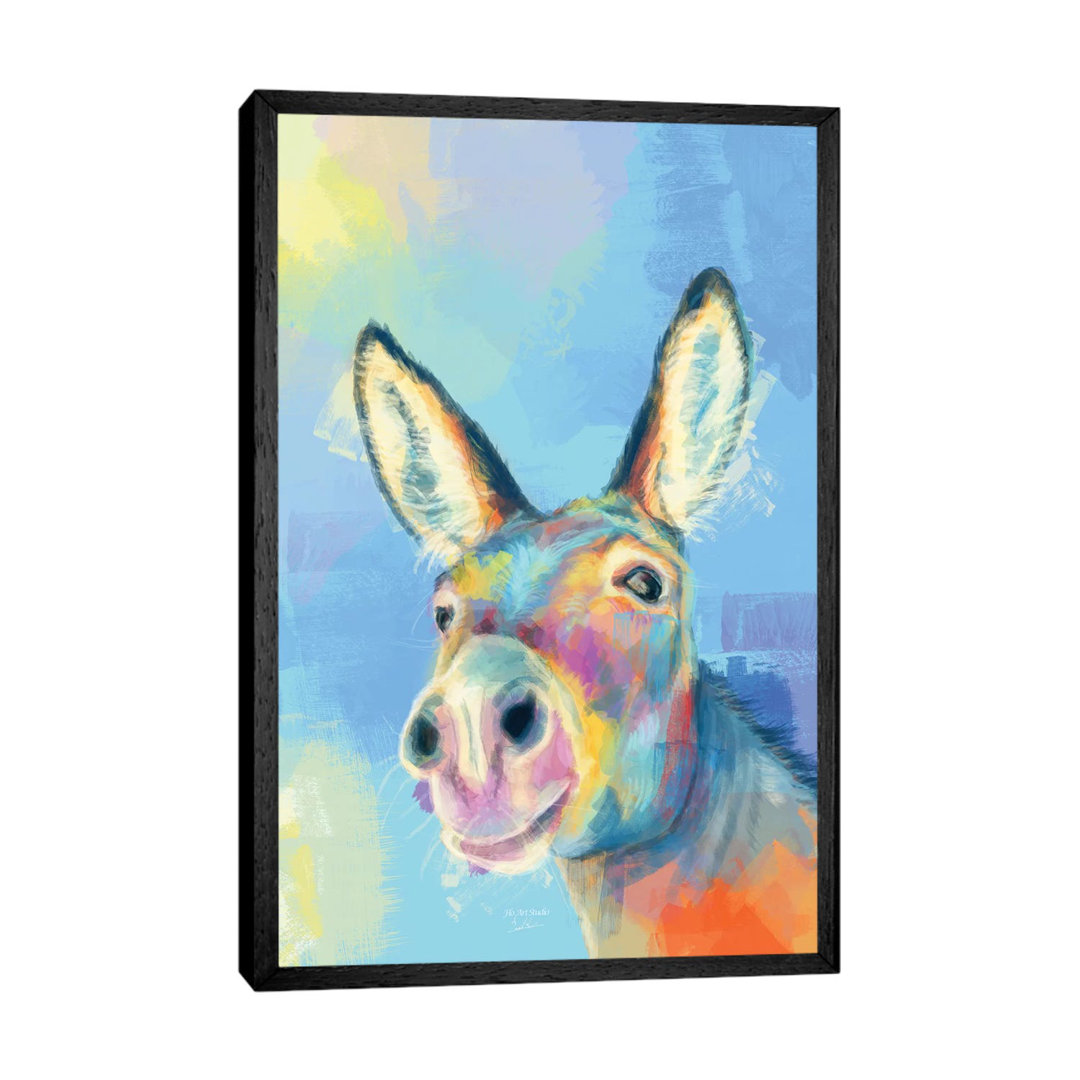 Carefree Donkey - Print on Canvas