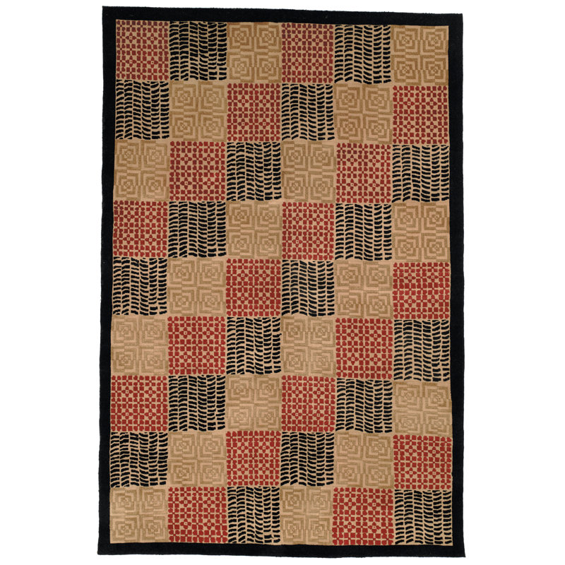 Tapis tibétain en soie et laine noués à la main, Rectangle 4 pi x 6 pi