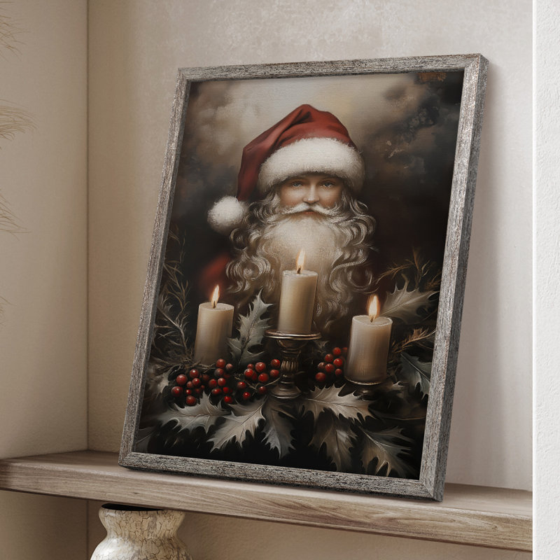 «Christmas Holiday Art», série 2-CCL XXXII, reproduction encadrée - bois massif, H 21 po x l 17 po