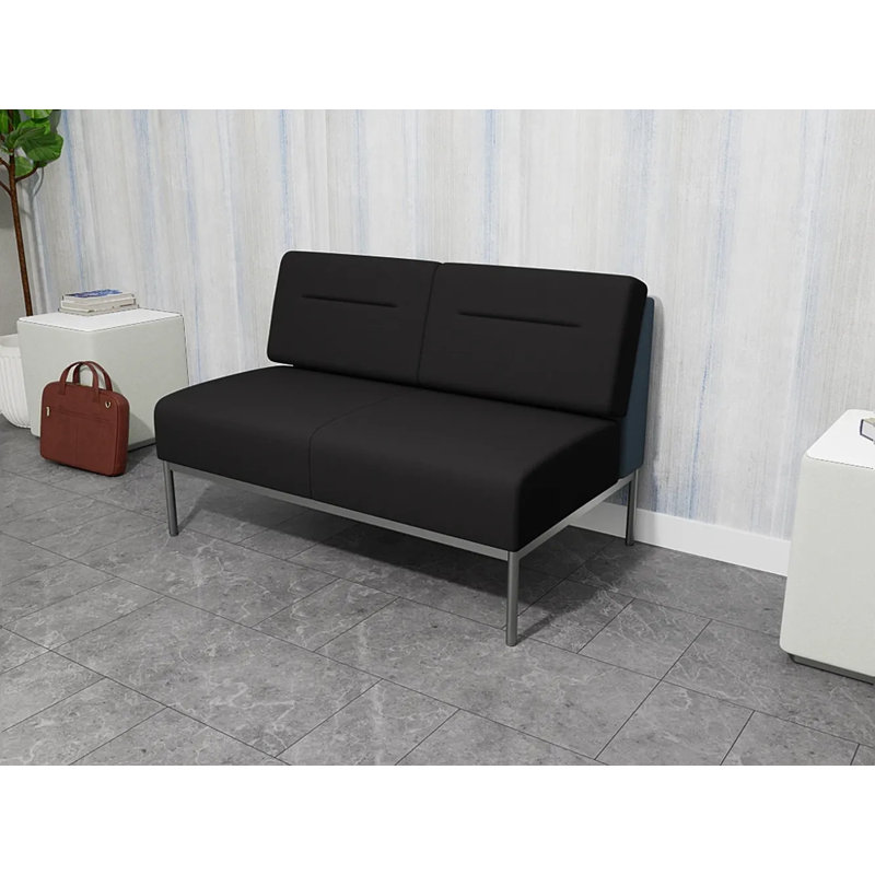Causeuse Darsey, Argent argent, Visite libre noire, Avec alimentation
