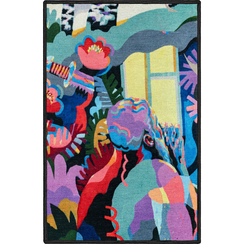 Well Woven x Misha Tyutyunik The Sunday Jungle Collection Home Abstract Multi Area Rug, Rectangle 2' x 3'