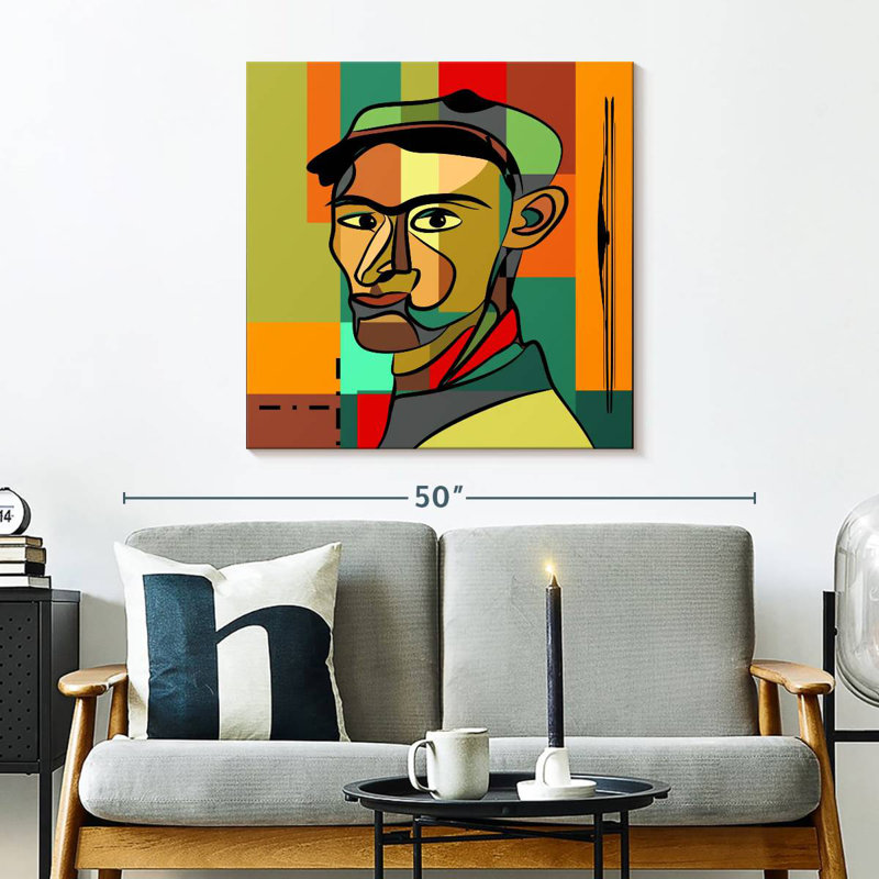 Leisha Cubist Man Portrait