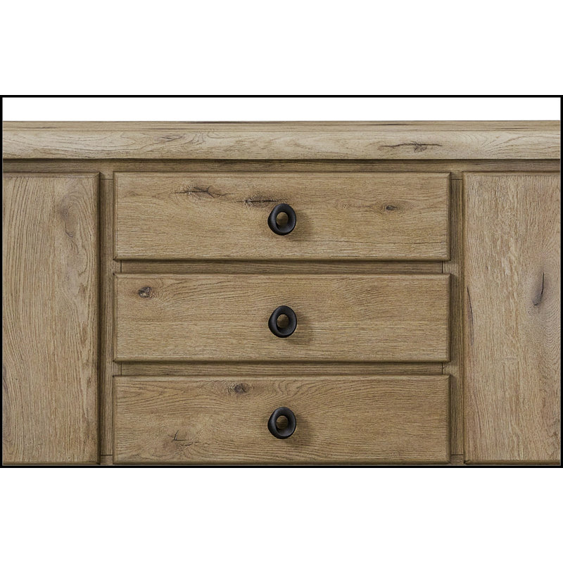 Console anglaise de 84 pouces avec charme rustique et beaucoup de rangement pour le salon ou le vestibule