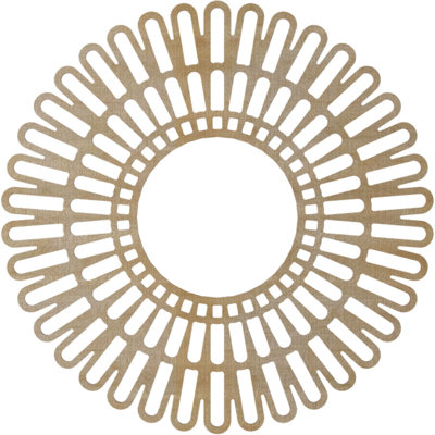 18"OD x 6 3/4"ID x 3/8"T Cornelius Wood Fretwork Pierced Ceiling Medallion, Birch