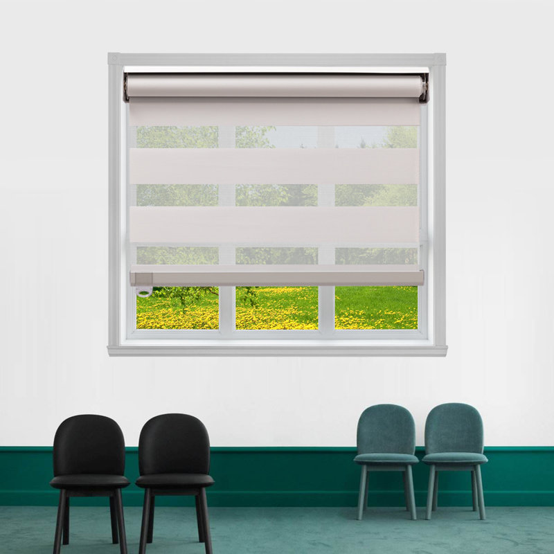 Store enroulé semi-transparent, L 24,00 po x L 72,00 po, Blanc