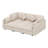 Sectional Modular Sofa,U-Shaped L-Shaped Couch With Movable Ottoman And 2 USB Ports-117789384