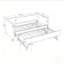 Lit de jour avec lit gigogne, canapé-lit simple, aucun sommier nécessaire, port USB, forme de vague adorable, tissu en lin-1996222713-1988595953