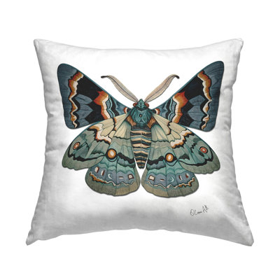 Symbol Of Change Moth Decorative Printed Throw Pillow Design by Lena Owens