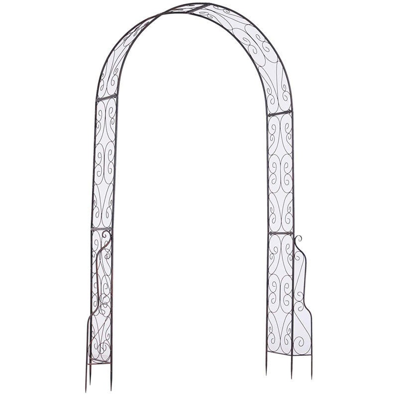 Valleywood 120cm W x 30cm D Metal Arbour in Black