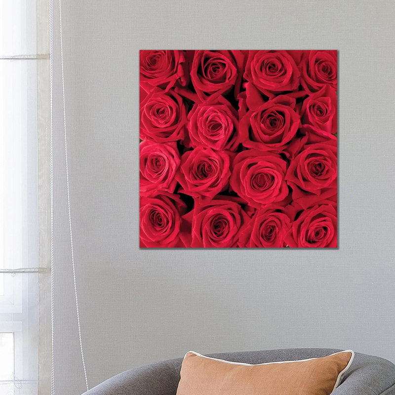 Red Rose Creation by Creatief Met Bloemen - Wrapped Canvas Print, 66.04 cm H x 66.04 cm W x 1.91 cm D