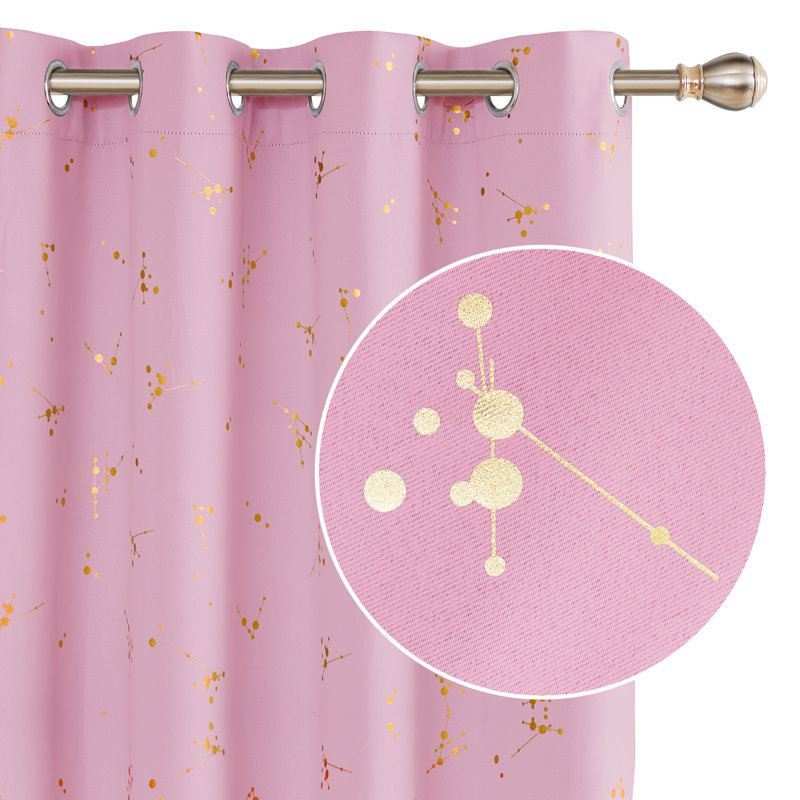 Makvala Room Darkening Curtain Pair, 42" W x 95" L, Pink
