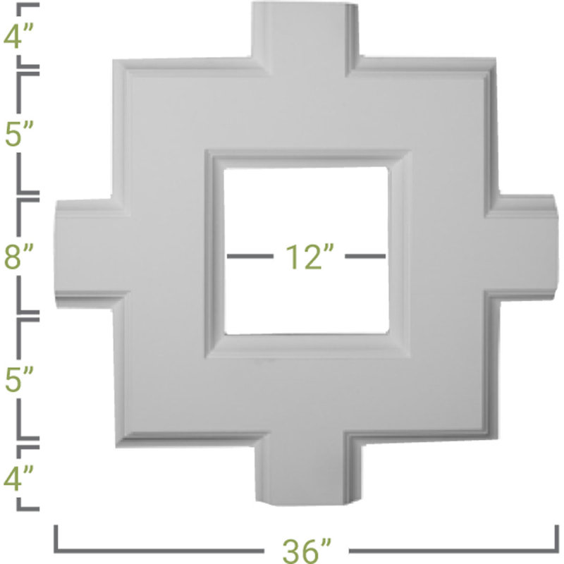 Inner Square Intersection for 8" Traditional Coffered Ceiling System