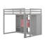 Lit mezzanine en bois avec garde-robe, tablettes de rangement et armoire-116489206-116489208