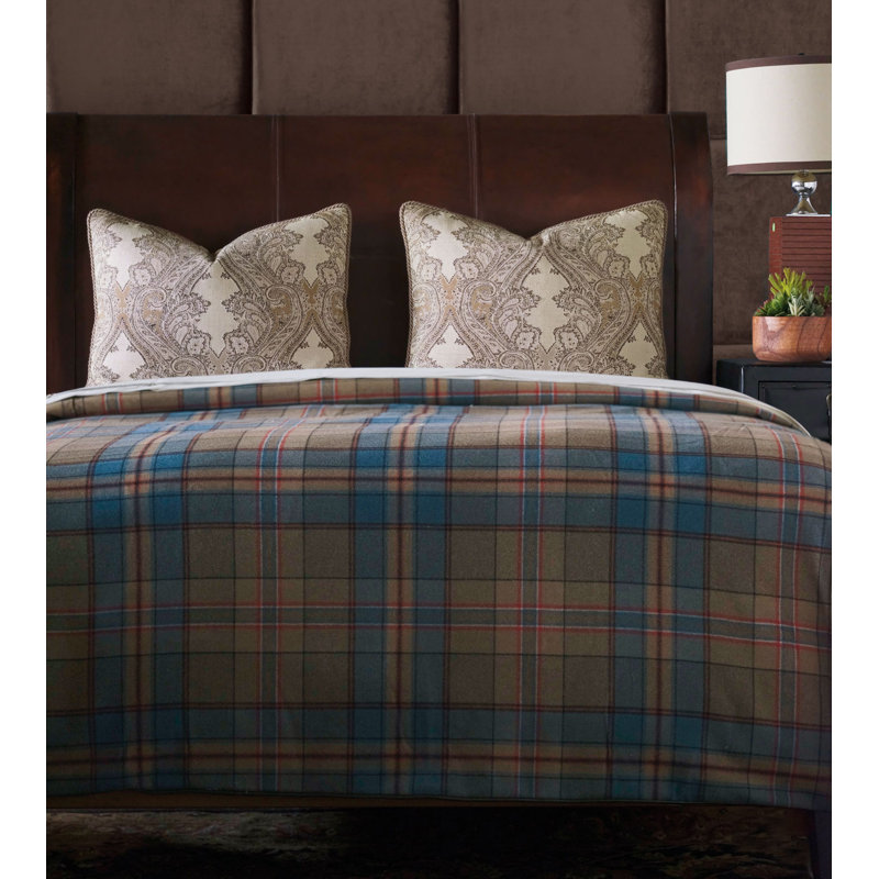 Theo Plaid Bedset, Twin Duvet Cover + 2 Shams + 1 Bed Pillow