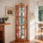 Lighted Corner Curio Cabinet with Adjustable Shelves