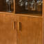 Armoire à vin 31,5 "avec tablette ouverte et rangement, pour le bureau à domicile, fabrication moderne et solide - assure la longévité