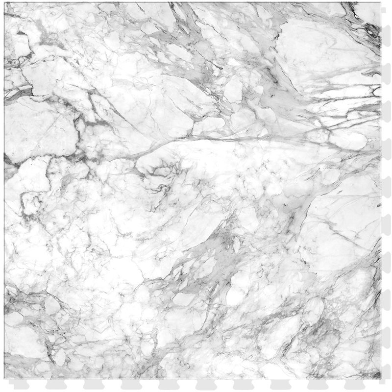 Gemstone 5mm Thick 20'' W x 20'' L Vinyl, White Marble