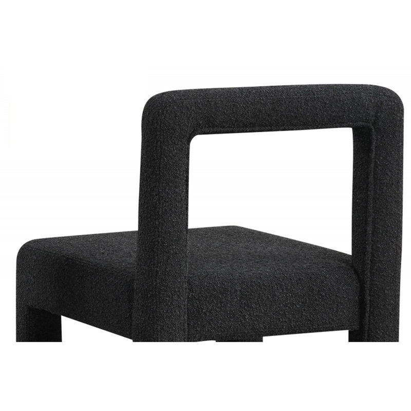 Ensemble de chaises de salle à manger modernes rembourrées Boucle, Noir