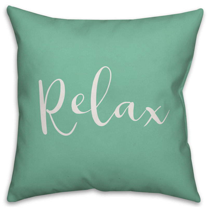  Coussin intérieur / extérieur Relax Bold, H 18 po x l 18 po, Vert menthe