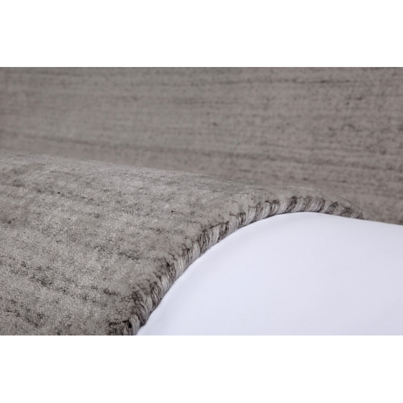 Grand Lake Solid Colour Hand Woven Area Rug, Rectangular 120 x 170cm
