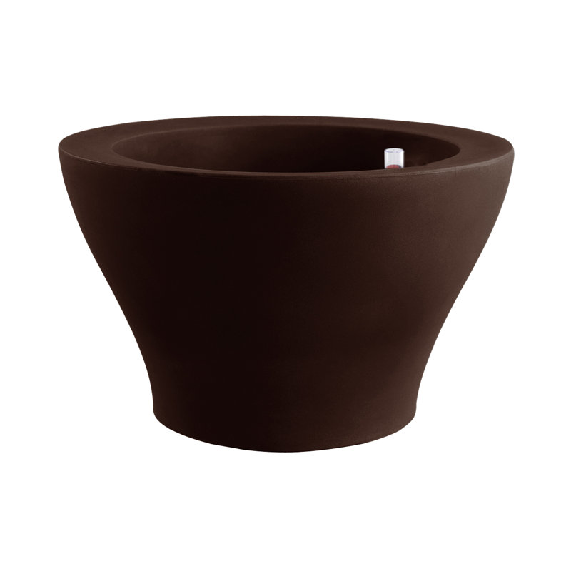 Centro Resin Pot Planter, 14.75" H x 23.5" W x 23.5" D, Bronze