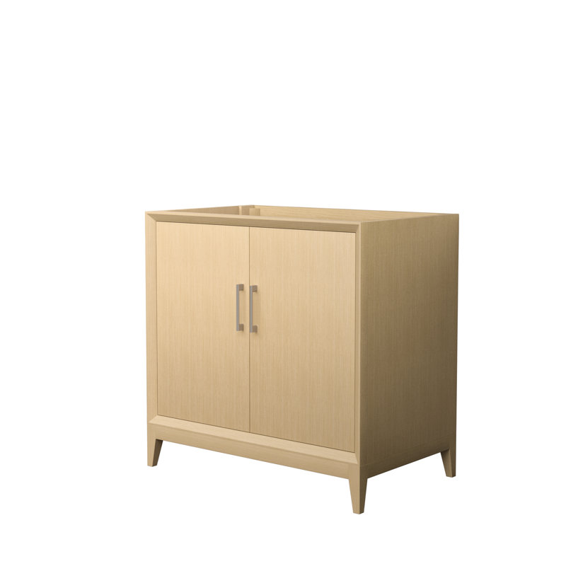 Base de meuble-lavabo simple autoportante 35,25 po Janna, Nickel brossé